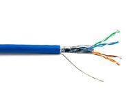 Picture of Mini Cat 6A Relaxed Bulk Cable - Stranded, Blue, Riser (CMR), Shielded (F/UTP) - 1000 FT